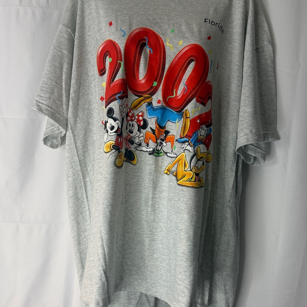 Gray Graphic T-Shirt with Cartoon Print